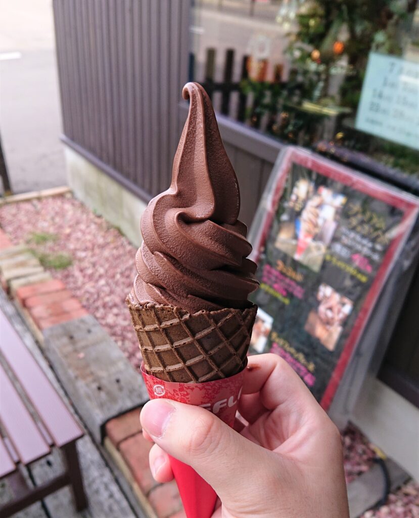 リュミエールエオンブルのチョコレートソフトクリーム